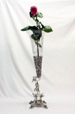 Sheffield Silver Plate & Cut Glass Vase Epergne | Ref. no. 01339 single | Regent Antiques